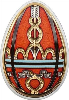 Srebrny numizmat Imperial Eggs: Red Cloisonne 20 g srebra 2012