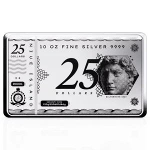 Sztabko-moneta Niue: Silver Note Coinbar 10 uncji Srebra 2024