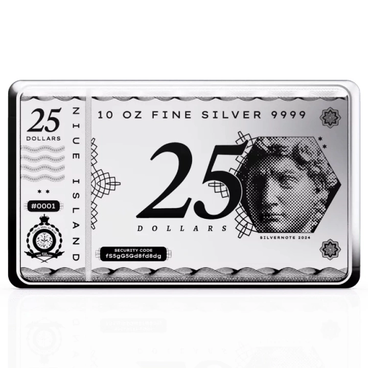 Sztabko-moneta Niue: Silver Note Coinbar 10 uncji Srebra 2024