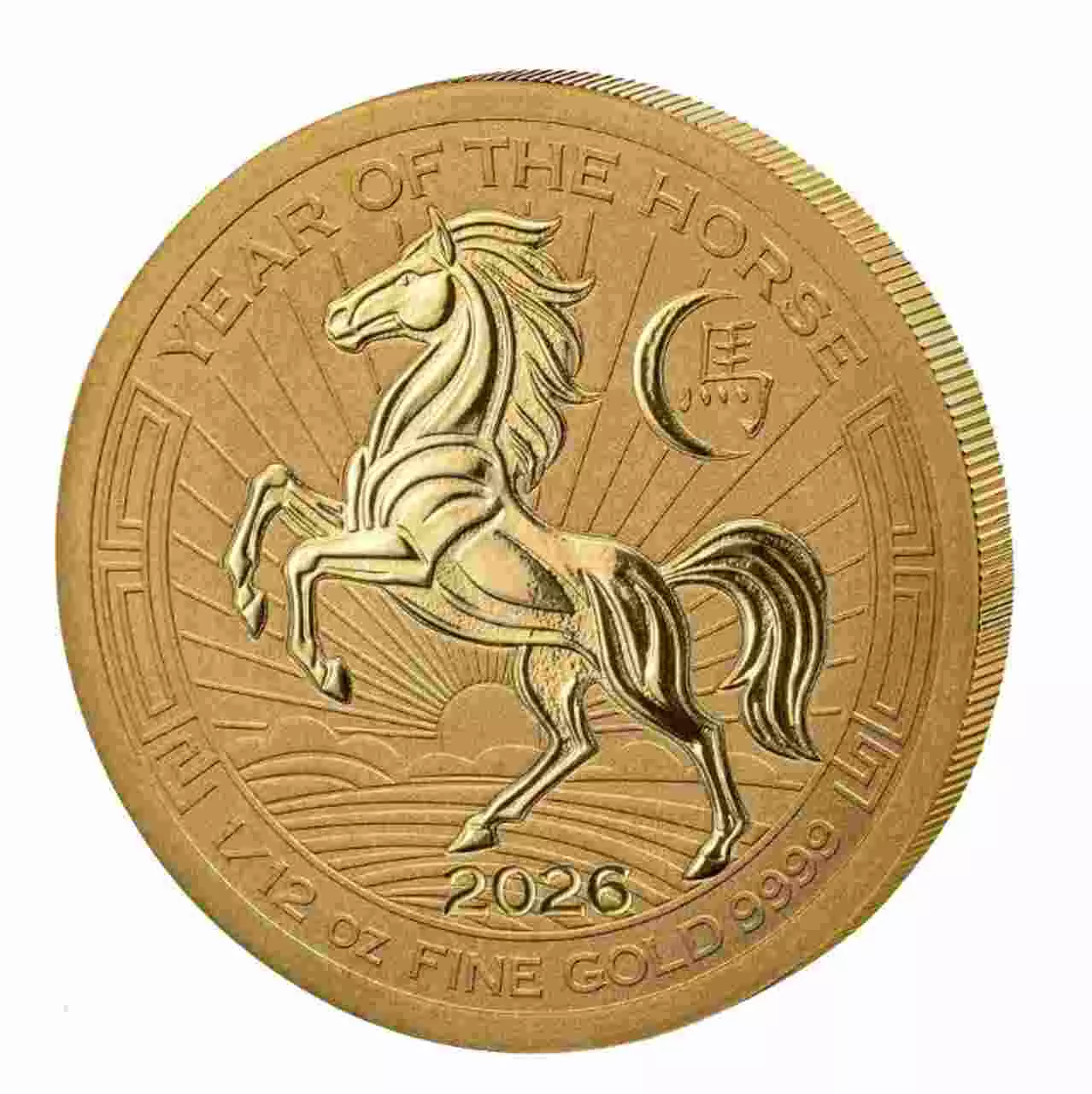 Złota moneta Rwanda Year of Horse 1/12 uncji złota 2026