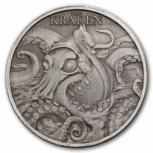 Srebrna Moneta Mythical Creatures - The Kraken 1 uncja srebra 2026 Antiqued