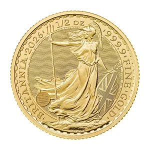 Złota moneta Britannia 1/2 uncji złota 2026