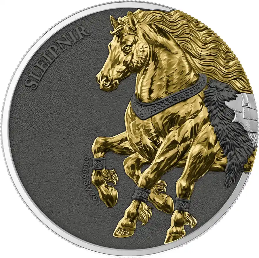 Srebrna moneta Sleipnir Geminus Germania Beasts 2 x 1 uncja srebra 2026 - obrazek 3