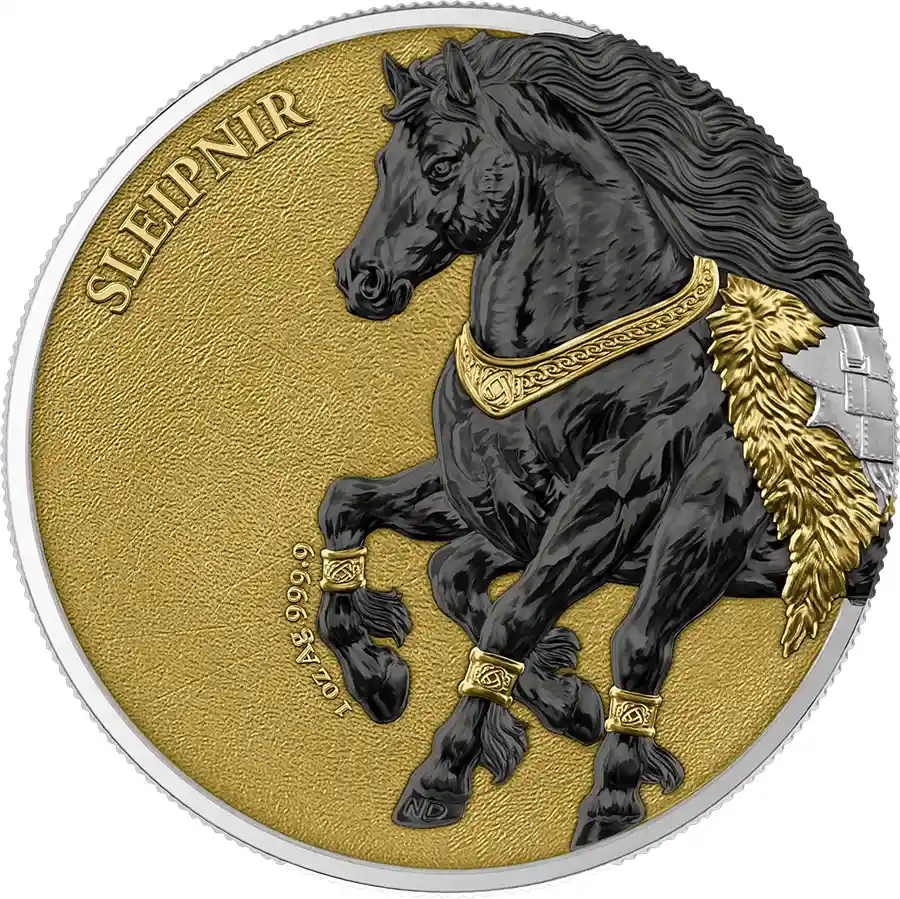 Srebrna moneta Sleipnir Geminus Germania Beasts 2 x 1 uncja srebra 2026 - obrazek 2