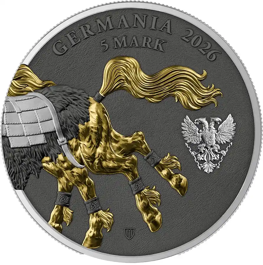Srebrna moneta Sleipnir Geminus Germania Beasts 2 x 1 uncja srebra 2026 - obrazek 5