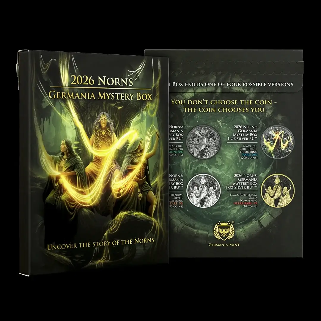 Germania Mystery Box - Srebrna moneta Norns 1 uncja srebra 2026 - obrazek 4