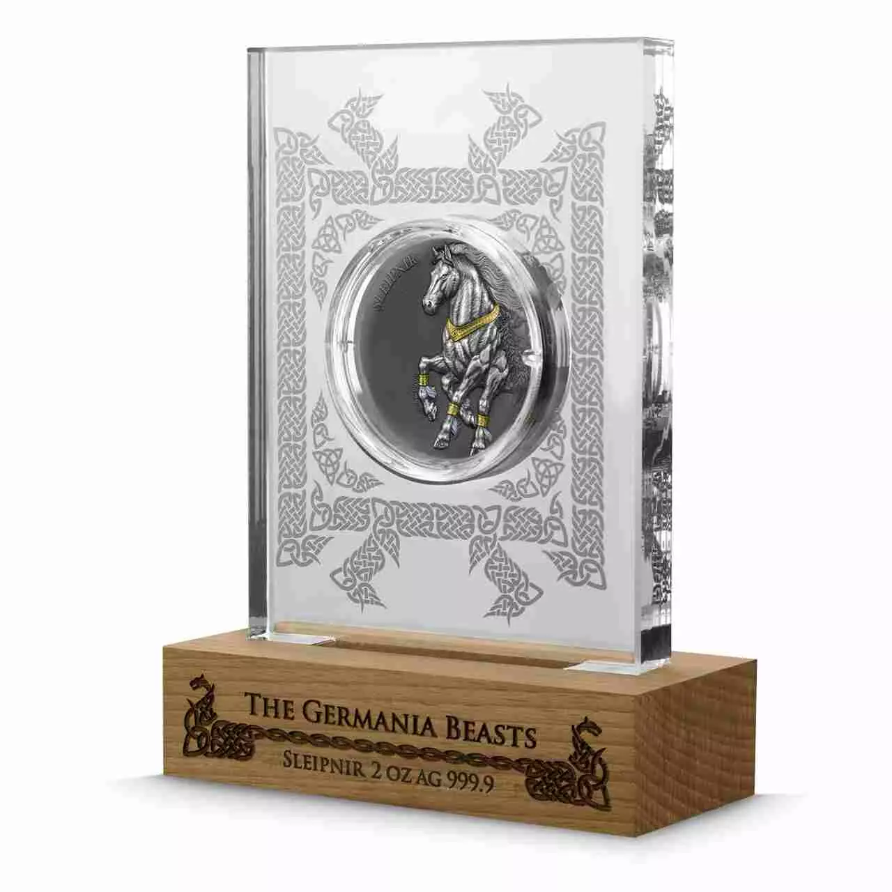 Srebrna moneta Sleipnir Germania Beasts 2 uncje srebra 2026 Ultra Double High Relief - obrazek 2