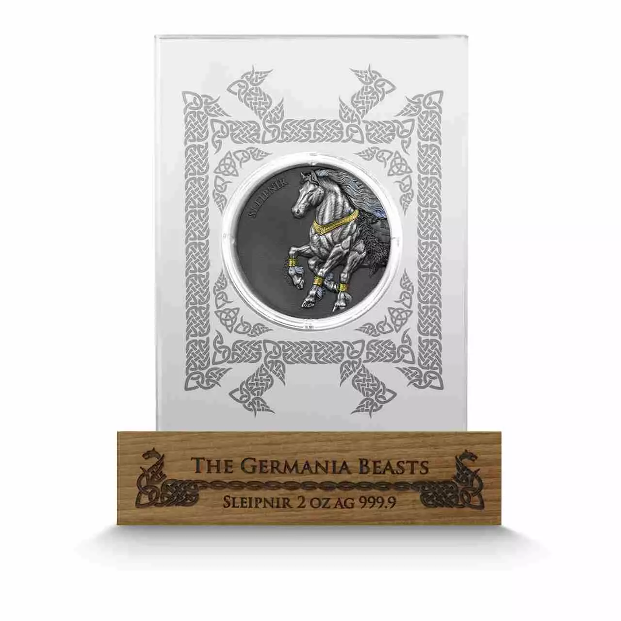 Srebrna moneta Sleipnir Germania Beasts 2 uncje srebra 2026 Ultra Double High Relief - obrazek 4