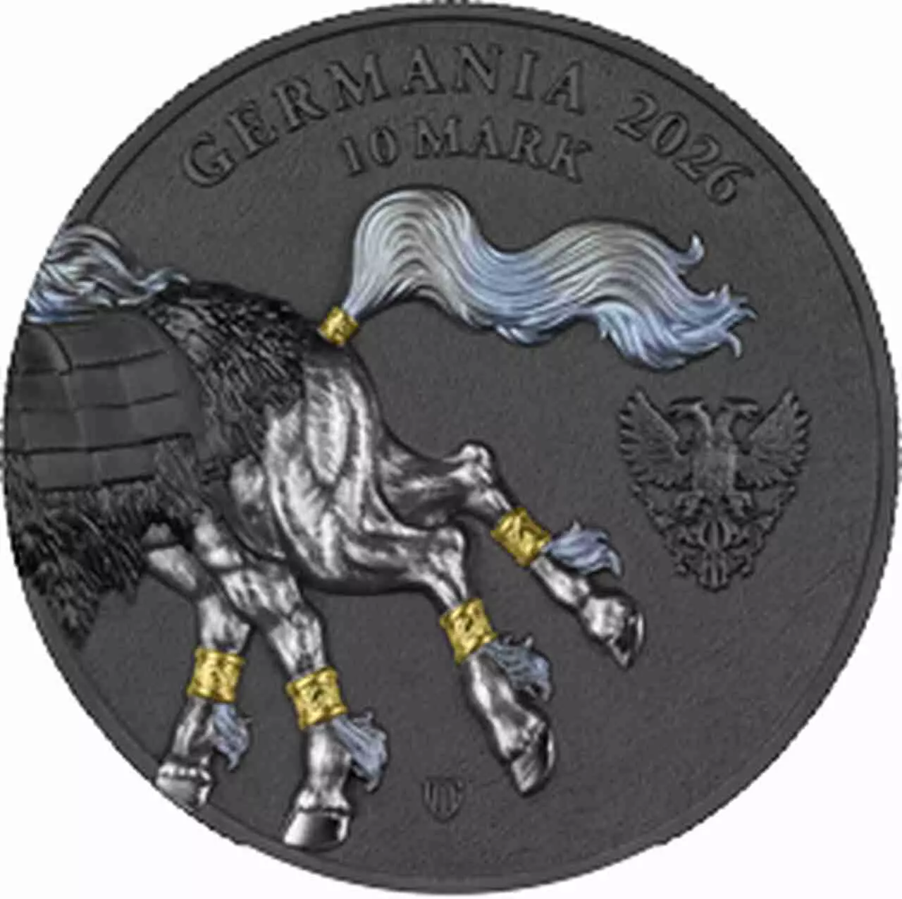 Srebrna moneta Sleipnir Germania Beasts 2 uncje srebra 2026 Ultra Double High Relief - obrazek 7