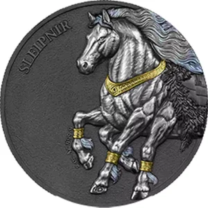 Srebrna moneta Sleipnir Germania Beasts 2 uncje srebra 2026 Ultra Double High Relief