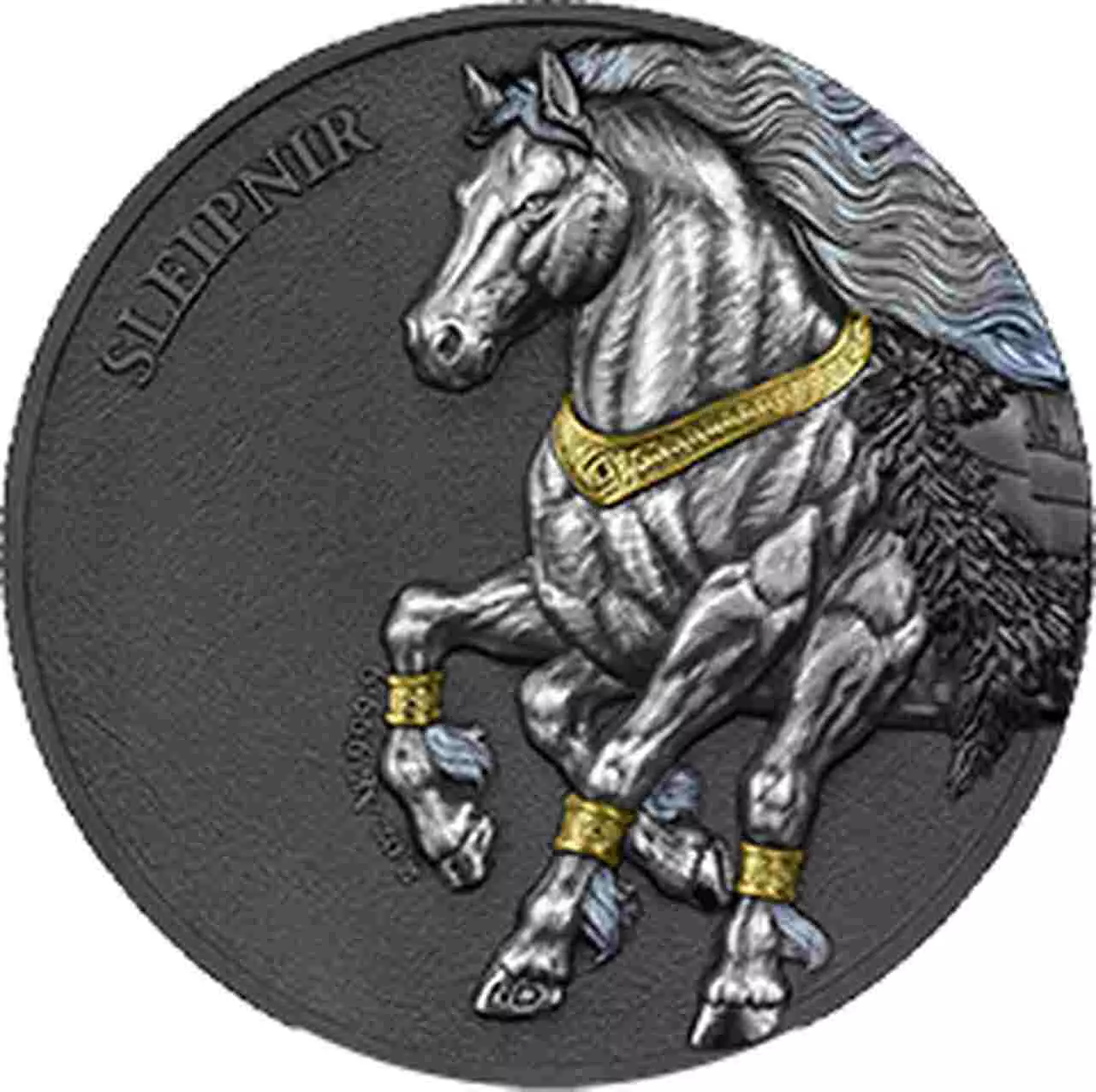 Srebrna moneta Sleipnir Germania Beasts 2 uncje srebra 2026 Ultra Double High Relief