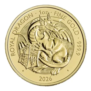 Złota moneta Royal Dragon The Royal Tudor Beasts 1 uncja złota 2026