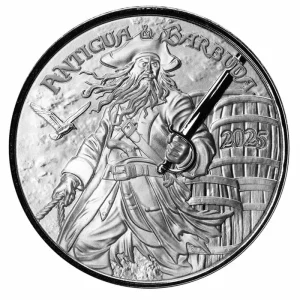 Srebrna moneta Antigua & Barbuda – Rum Runner and Pirate 1 uncja srebra 2025