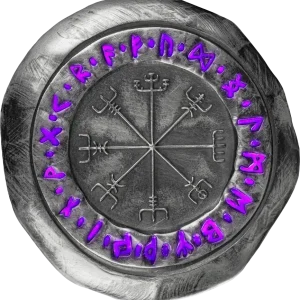 Srebrna sztabka Vegvisir 2 uncje srebra Stamp Bar