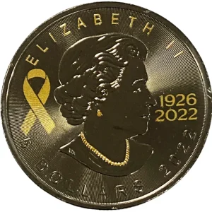 Kanadyjski Liść Klonowy In Memorian Her Majesty 1 uncja srebra 2022