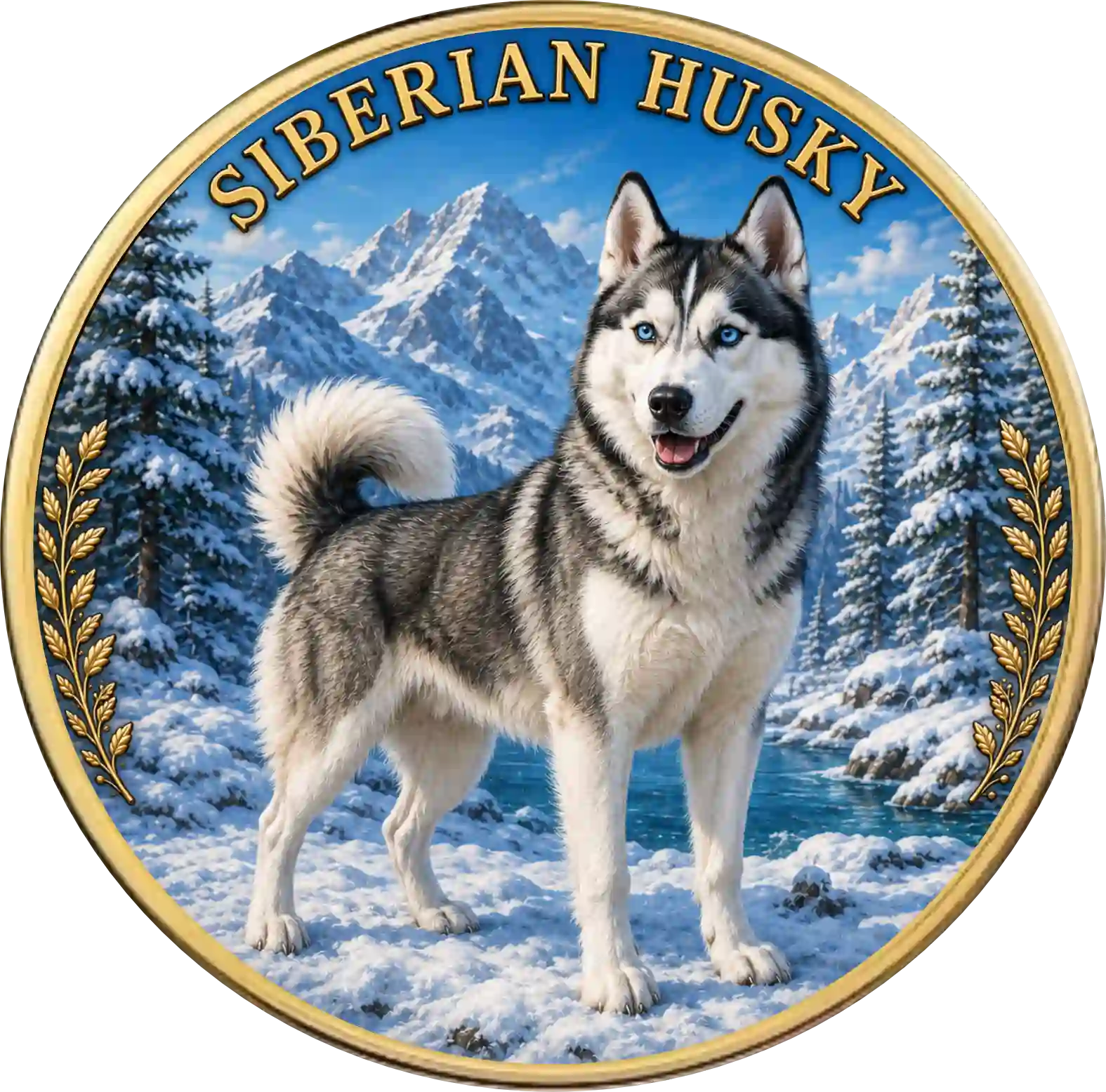 Moneta kolekcjonerska Dogs of the World Siberian Husky
