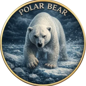 Moneta kolekcjonerska The Most Dangerous Animals of the World Polar Bear