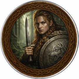Srebrna moneta Amerykański Orzeł 1 uncja Srebra 2026 The Vikings Sigrid Wildfang