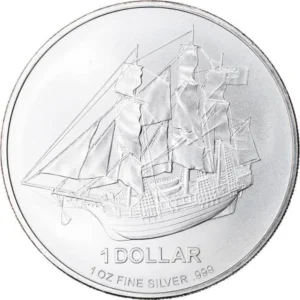 Srebrna moneta Cook Islands HMS Bounty 1 uncja Srebra 2010