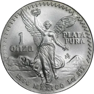 Srebrna moneta Libertad 1 uncja Srebra 1990