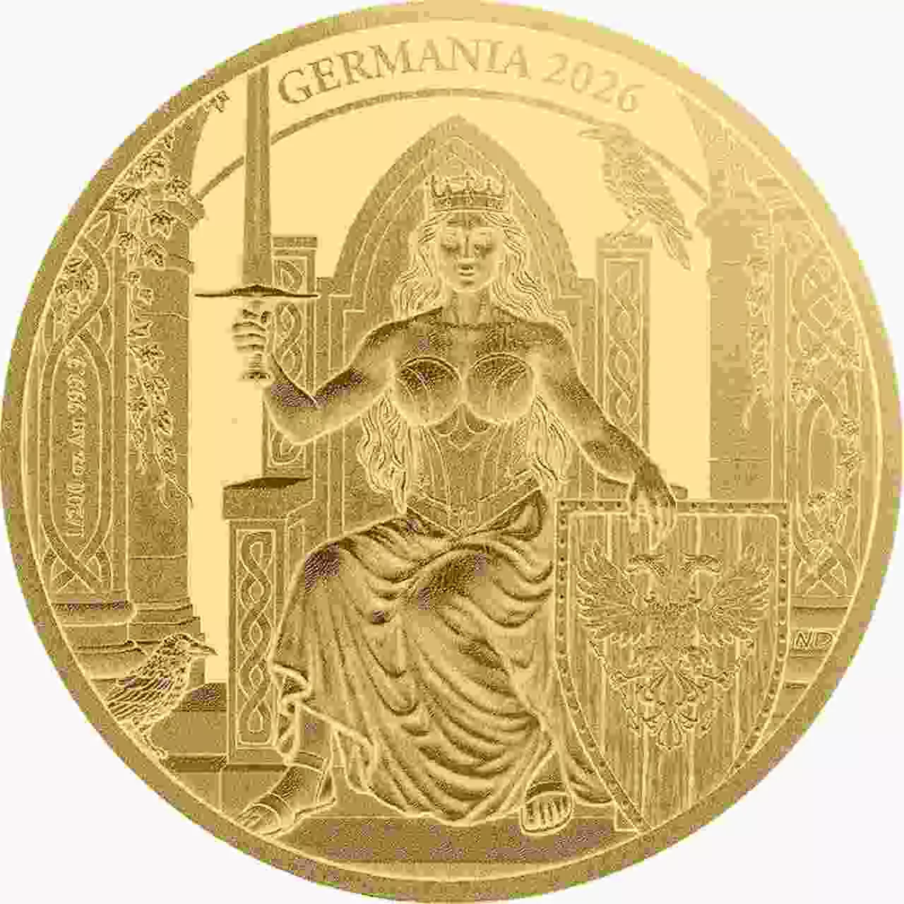 Złota moneta Germania 1/200 uncji złota 2026 - obrazek 2