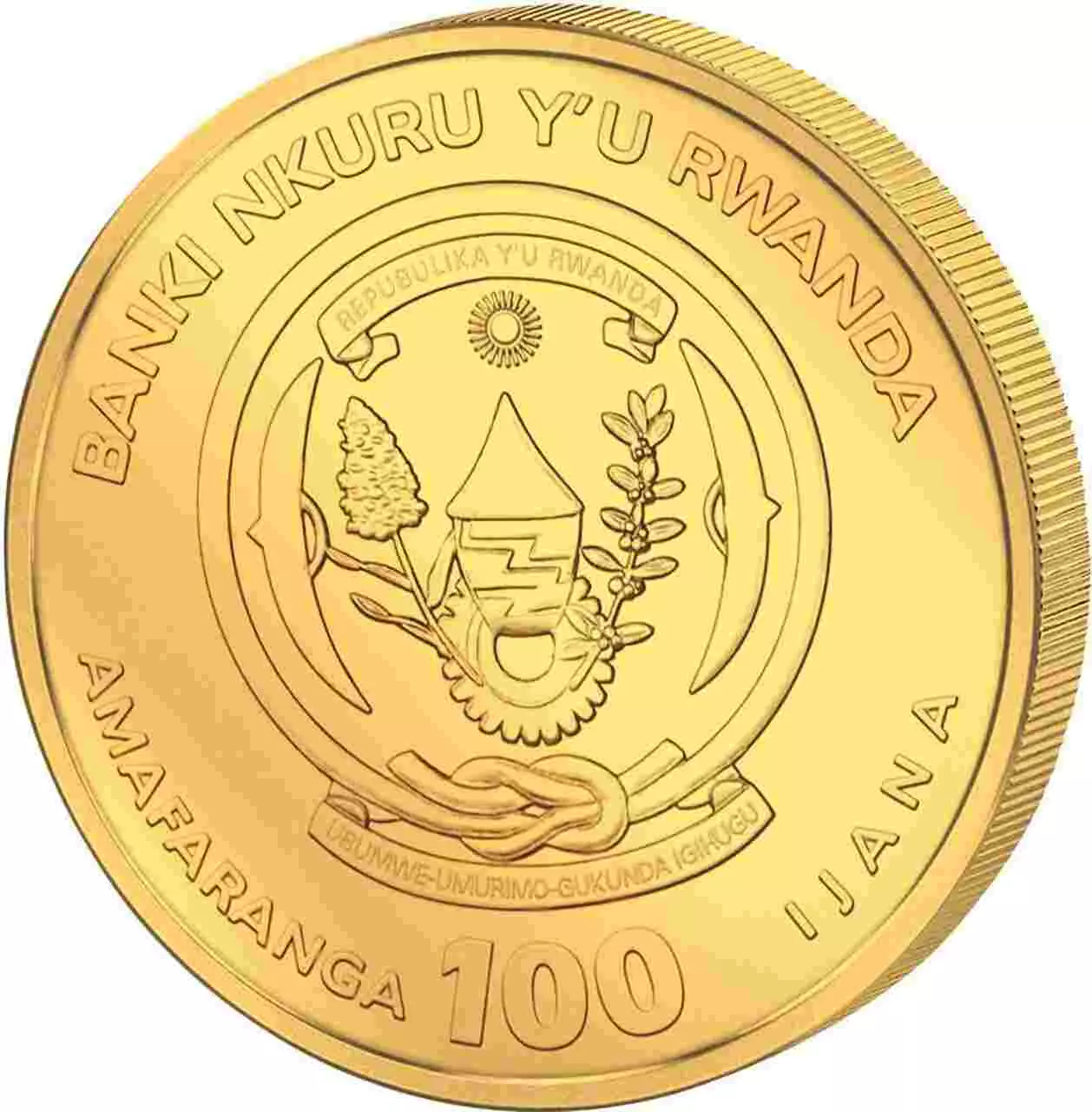 Złota moneta Rwanda Year of Goat 1/12 uncji złota 2027 - obrazek 2