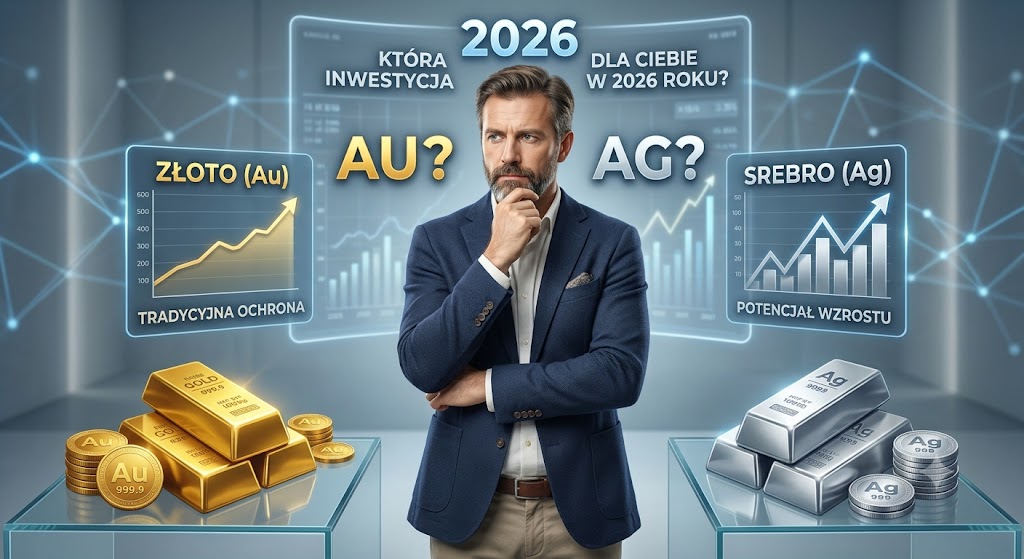 Złoto vs srebro - która inwestycja w metale szlachetne przyniesie lepsze zyski w 2026 roku?