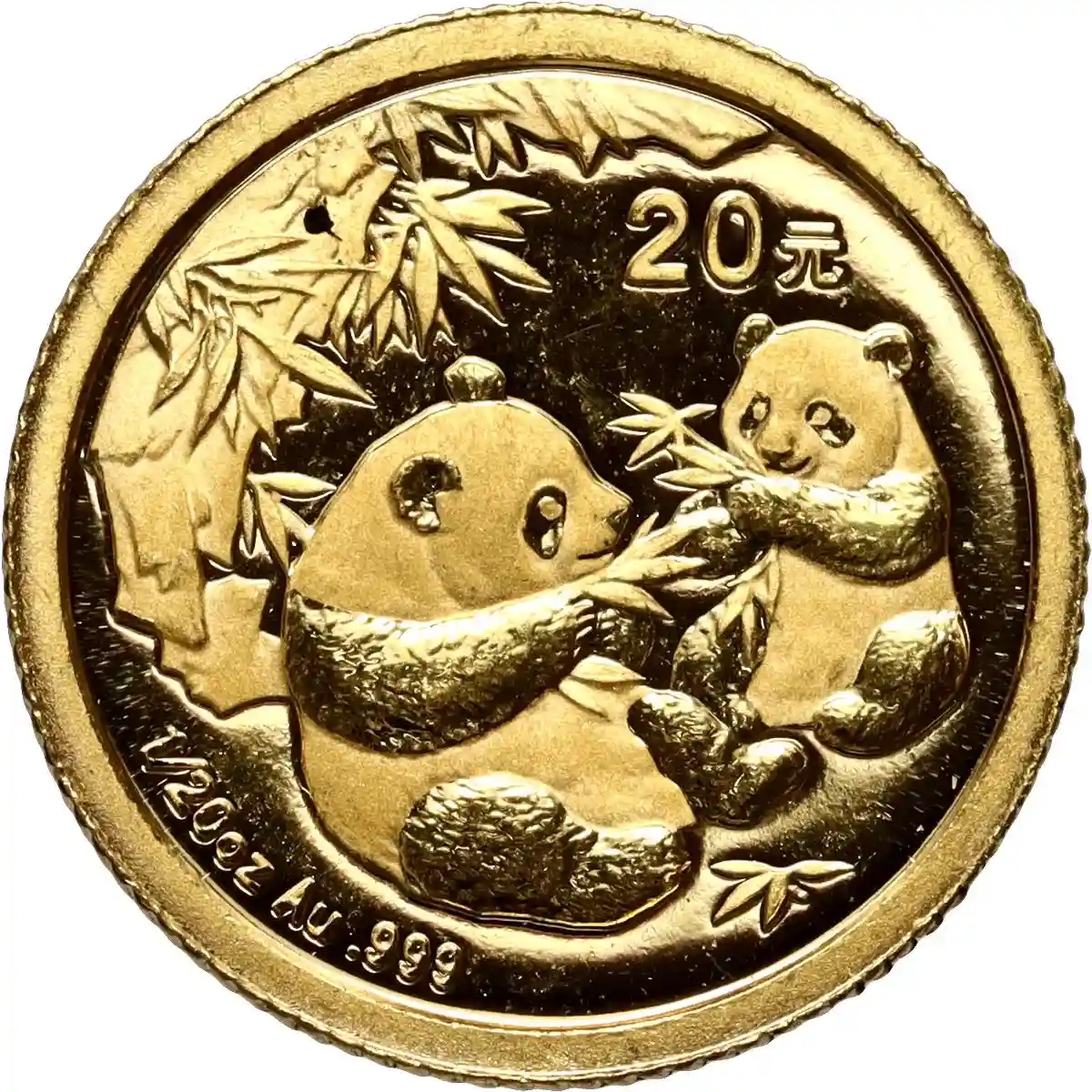 Złota moneta Chińska Panda 1/20 uncji złota 2006