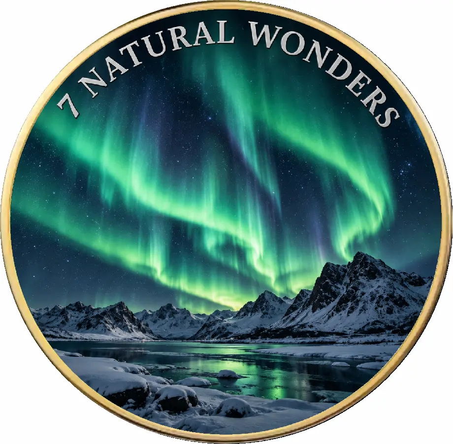 Moneta kolekcjonerska 7 Natural Wonders: Aurora Borealis