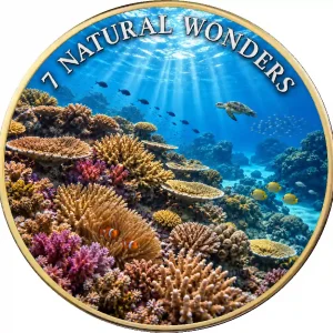 Moneta kolekcjonerska 7 Natural Wonders: Great Barrier Reef