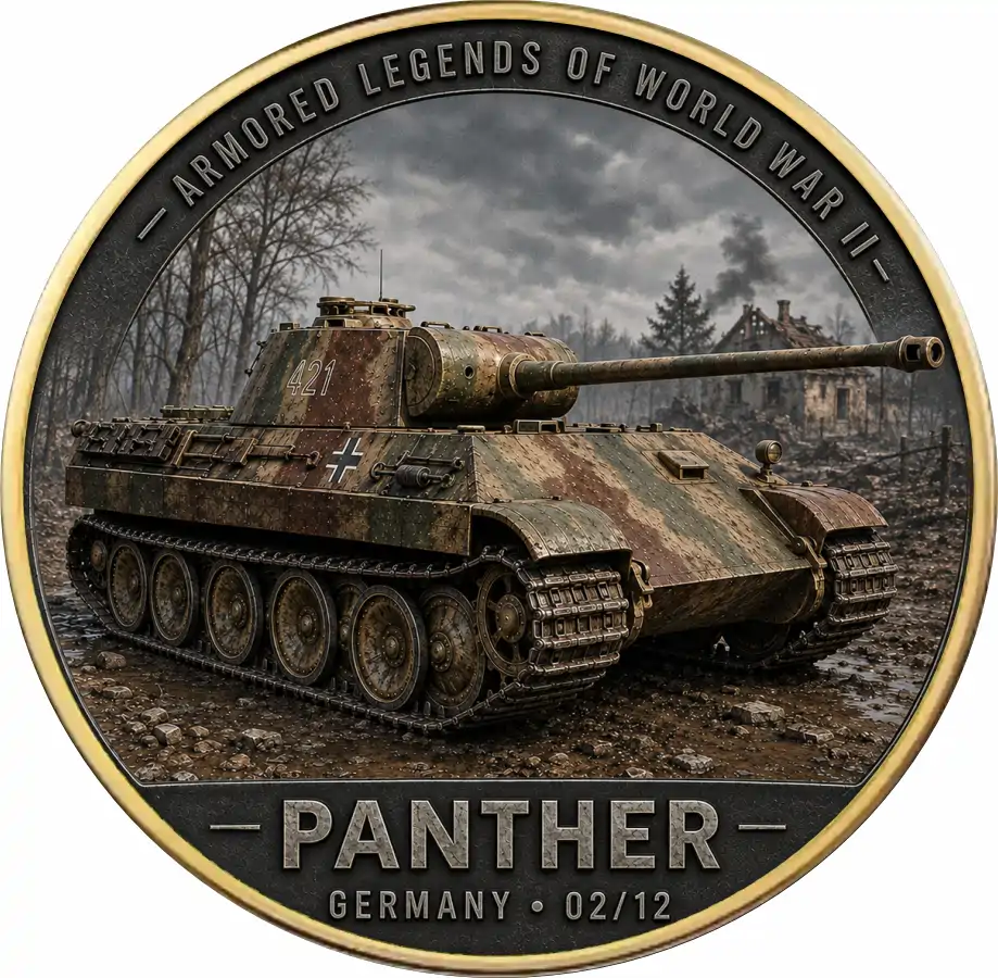 Moneta kolekcjonerska Armored Legends of World War II: Panther