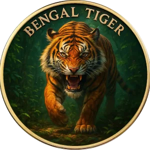 Moneta kolekcjonerska The Most Dangerous Animals of the World Bengal Tiger