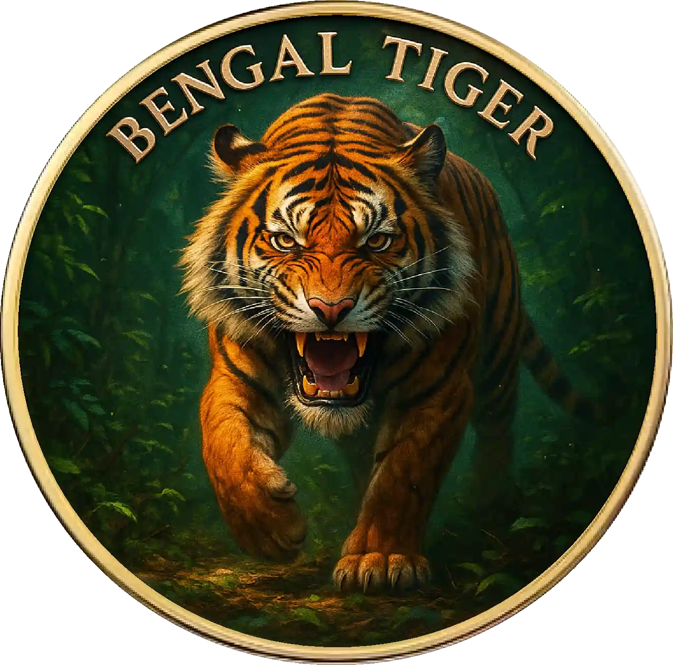 Moneta kolekcjonerska The Most Dangerous Animals of the World Bengal Tiger