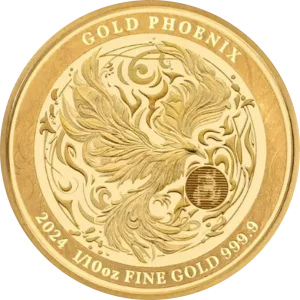Złota moneta Niue Phoenix 1/10 uncji złota 2024