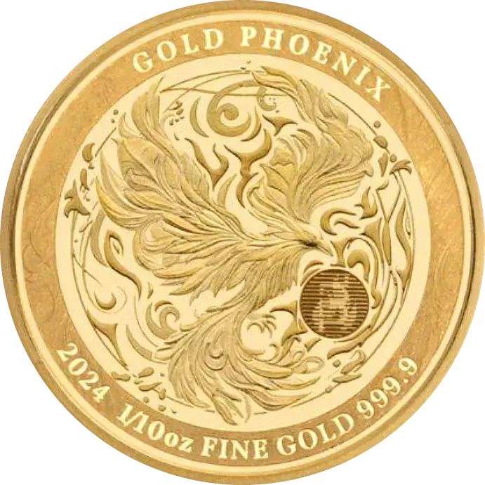Złota moneta Niue Phoenix 1/10 uncji złota 2024