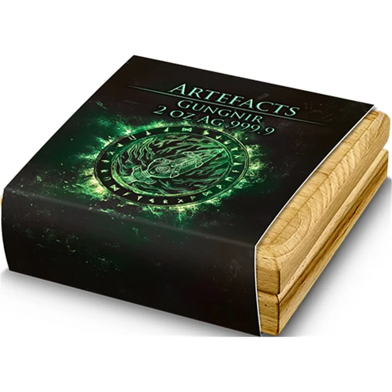 Srebrna Moneta Gungnir Artefacts 2 uncje srebra 2026 Ultra High Relief - obrazek 3