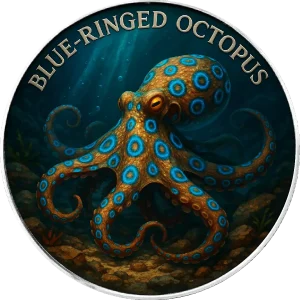 Srebrna moneta Amerykański Orzeł Blue-Ringed Octopus 2026