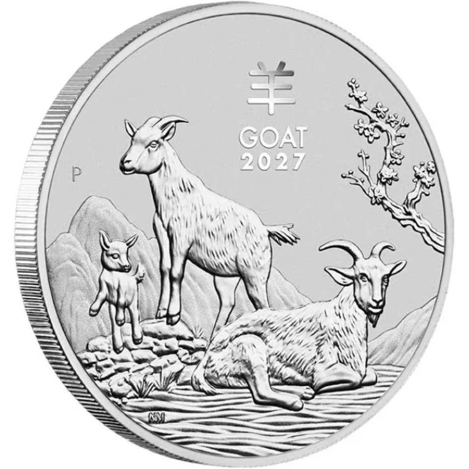 Lunar III Rok Kozy 2 uncje srebra 2027