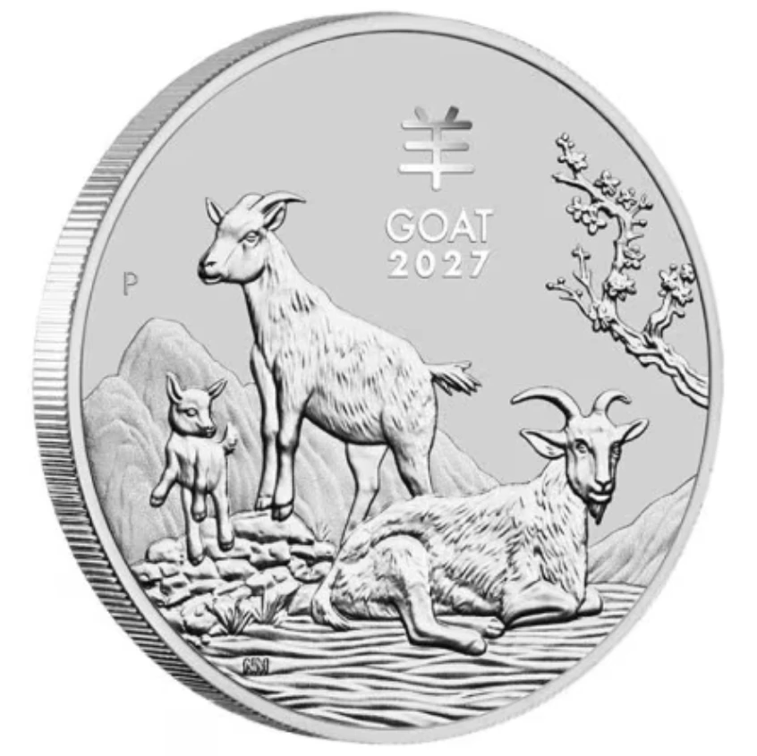 Lunar III Rok Kozy 5 uncji srebra 2027