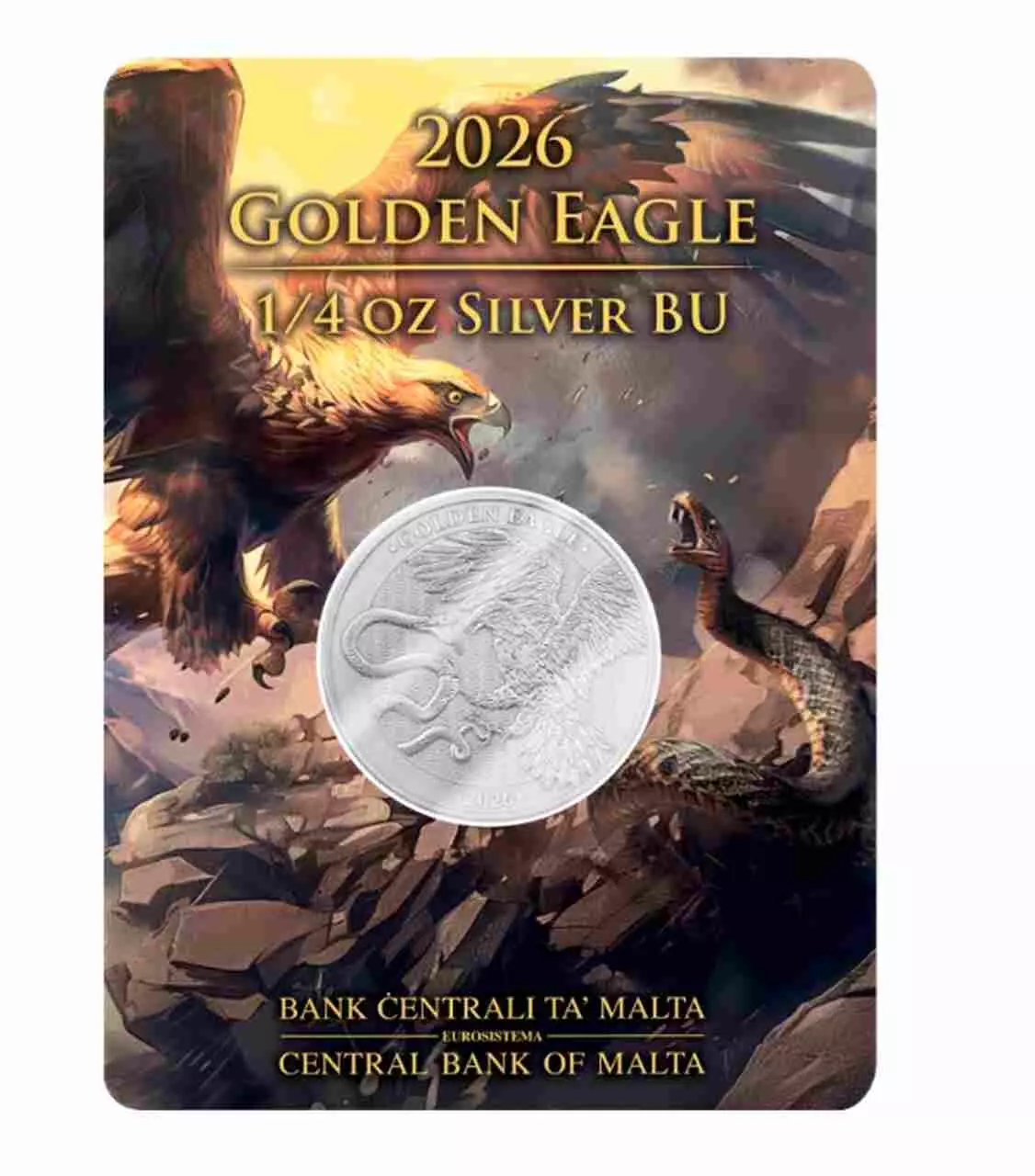 Srebrna moneta Malta Golden Eagle 1/4 uncji srebra 2026