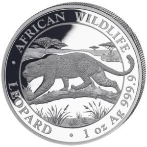 Srebrna moneta Leopard African Wildlife 1 uncja srebra 2026