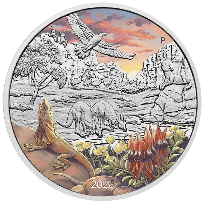 Srebrna Moneta Wonders of Australia – The Outback 1 uncja srebra 2026 Colorized