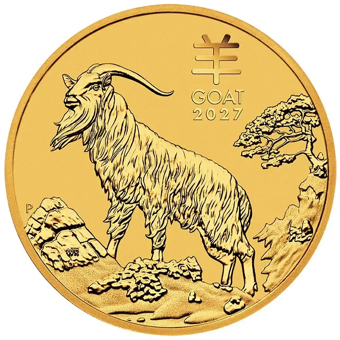 Złota moneta Lunar III Rok Kozy 1/10 uncji złota 2027