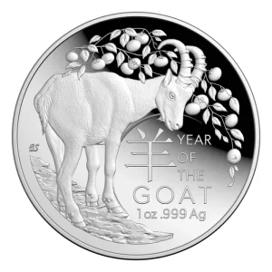 Srebrna moneta RAM Lunar Rok Kozy 1 uncja srebra 2027 Proof Domed