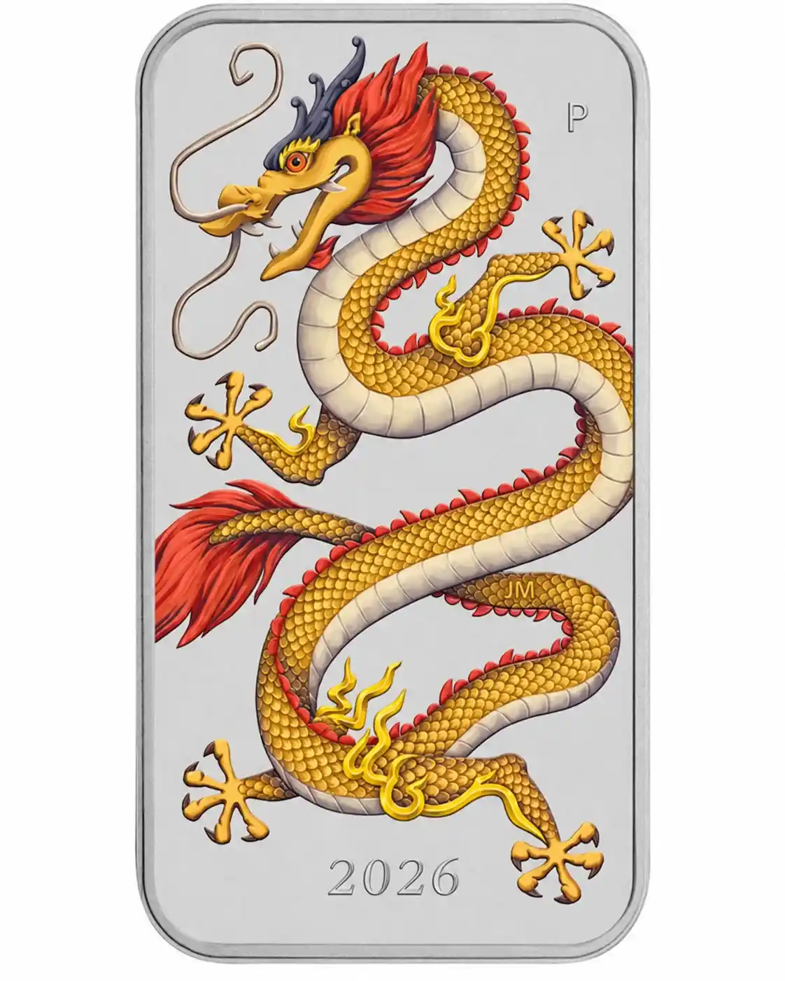 Sztabko-moneta Golden Dragon 1 uncja srebra 2026 In Card
