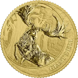 Złota moneta Megafauna Giant Deer 1/10 uncji złota 2026