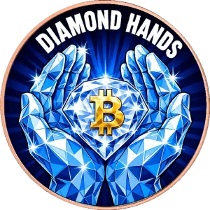 Miedziana moneta Diamond Hands Saint-Gaudens 1 uncja miedzi Kolorowana