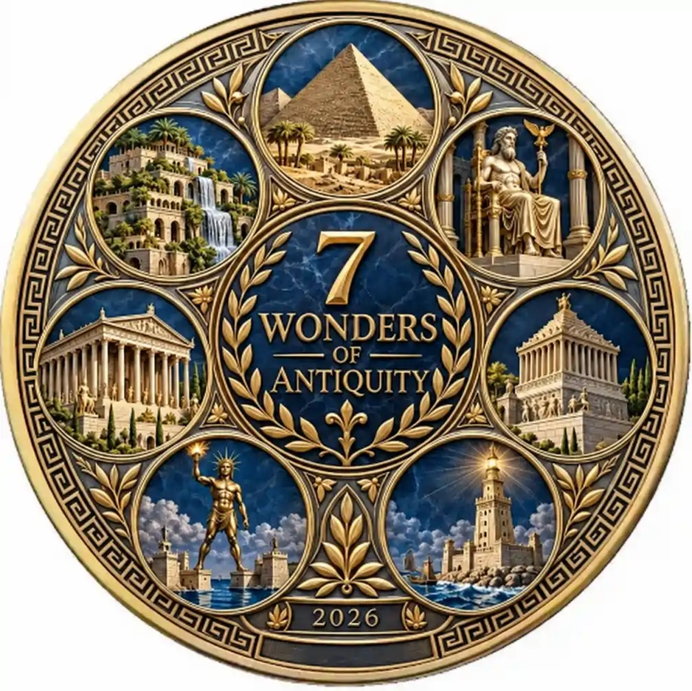 Moneta kolekcjonerska 7 Wonders of Antiquity: Great Pyramid of Giza - obrazek 2