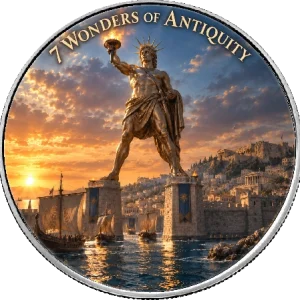 Srebrna moneta Amerykański Orzeł 7 Wonders of Antiquity: Colossus of Rhodes 1 uncja srebra 2026