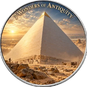 Srebrna moneta Amerykański Orzeł 7 Wonders of Antiquity: Great Pyramid of Giza 1 uncja srebra 2026